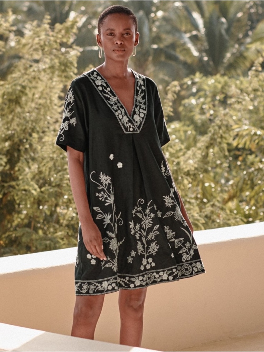 Johnny Was Domingo 100% Linen Dress Size Large